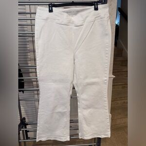 Old Navy High-Rise White Weekender Flare Pants